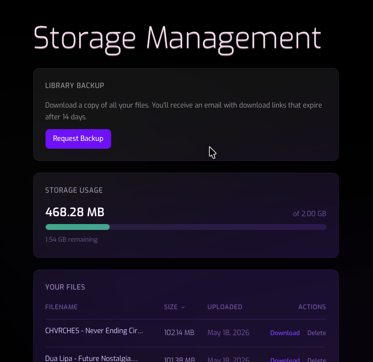 WavePlan data backup screenshot