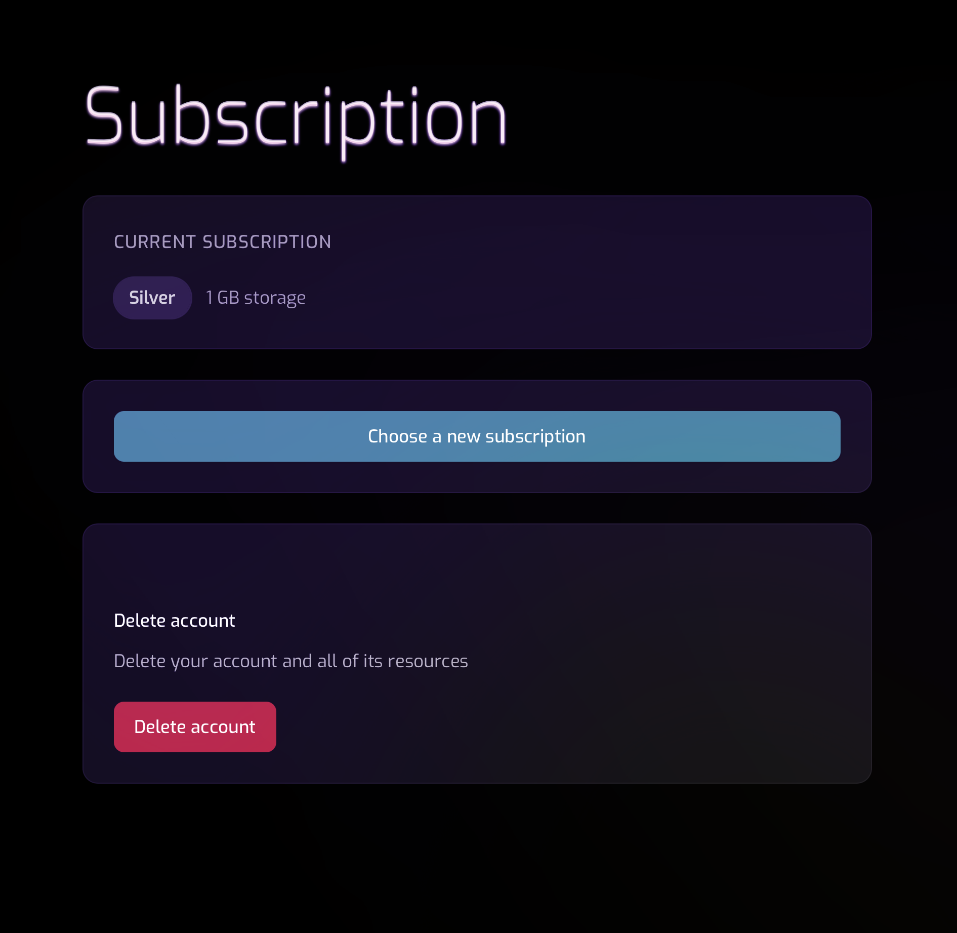WavePlan Subscription Screenshot